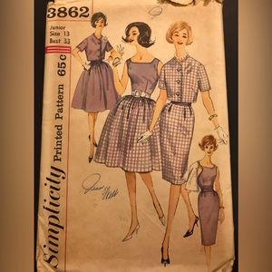 Junior 13 Simplicity Vintage (used) Pattern 3862